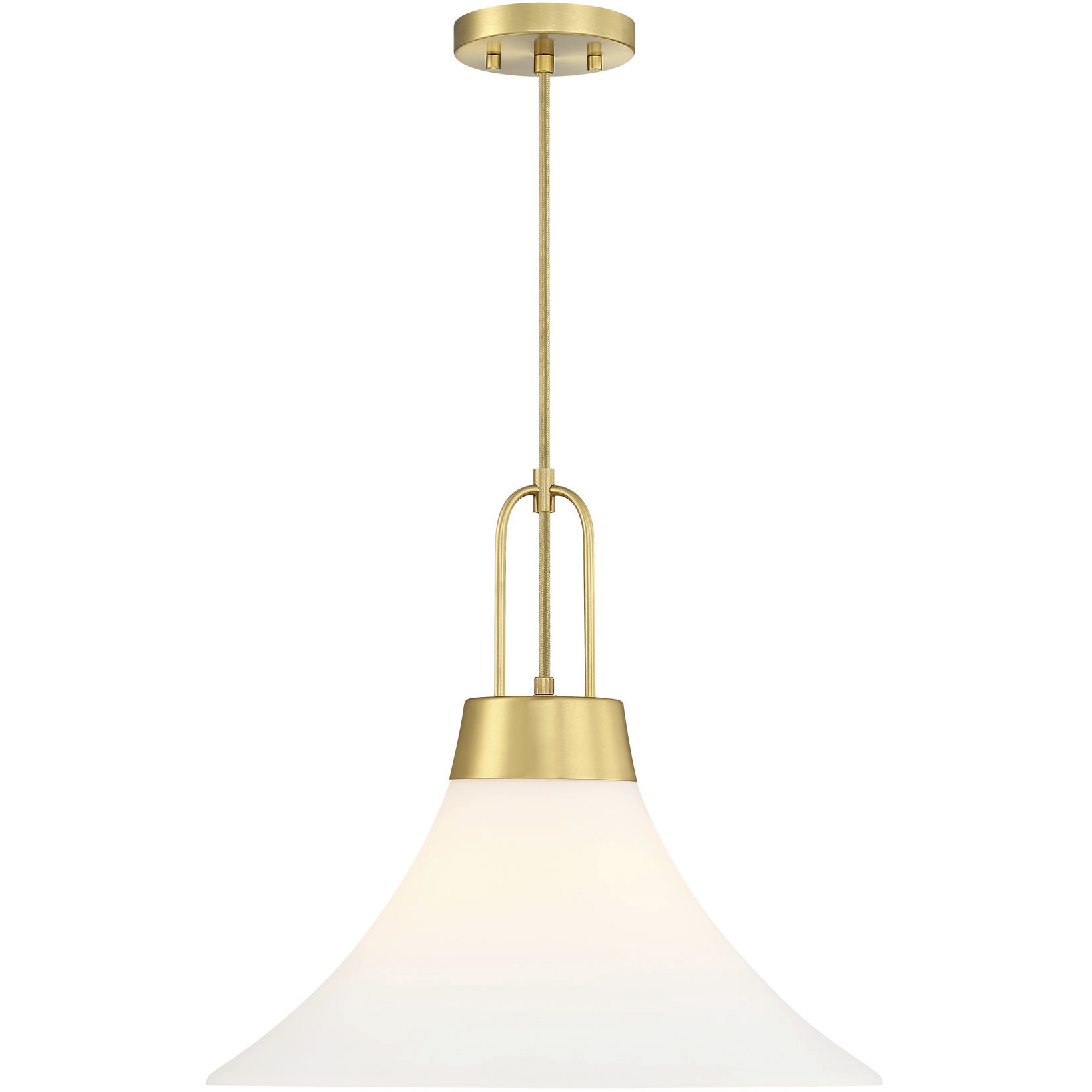 Evergreen Oasis LED 18 inch Brushed Gold Down Pendant Ceiling Light