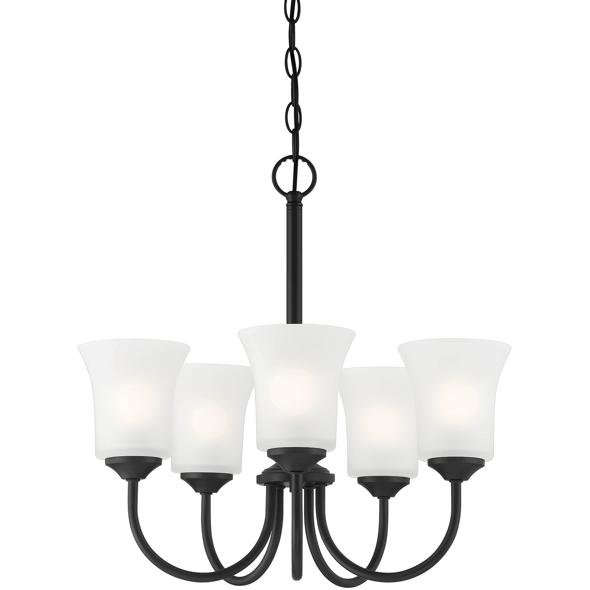 Bronson 5 Light 20.25 inch Matte Black Chandelier Ceiling Light
