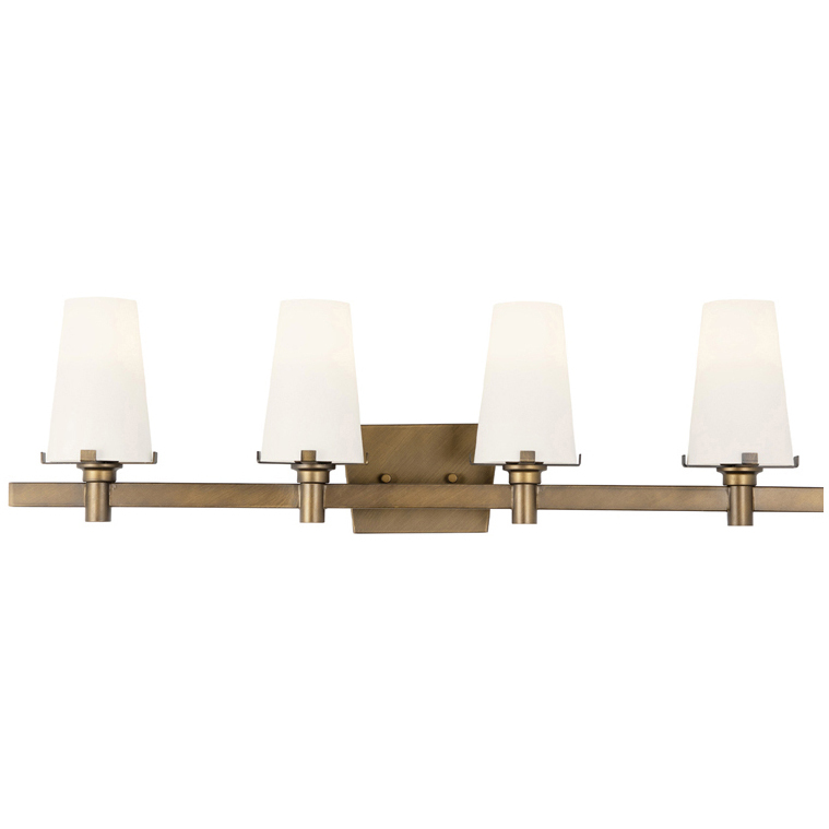 Hyde Park 4 Light 32 inch Vintage Gold Bath Bar Wall Light