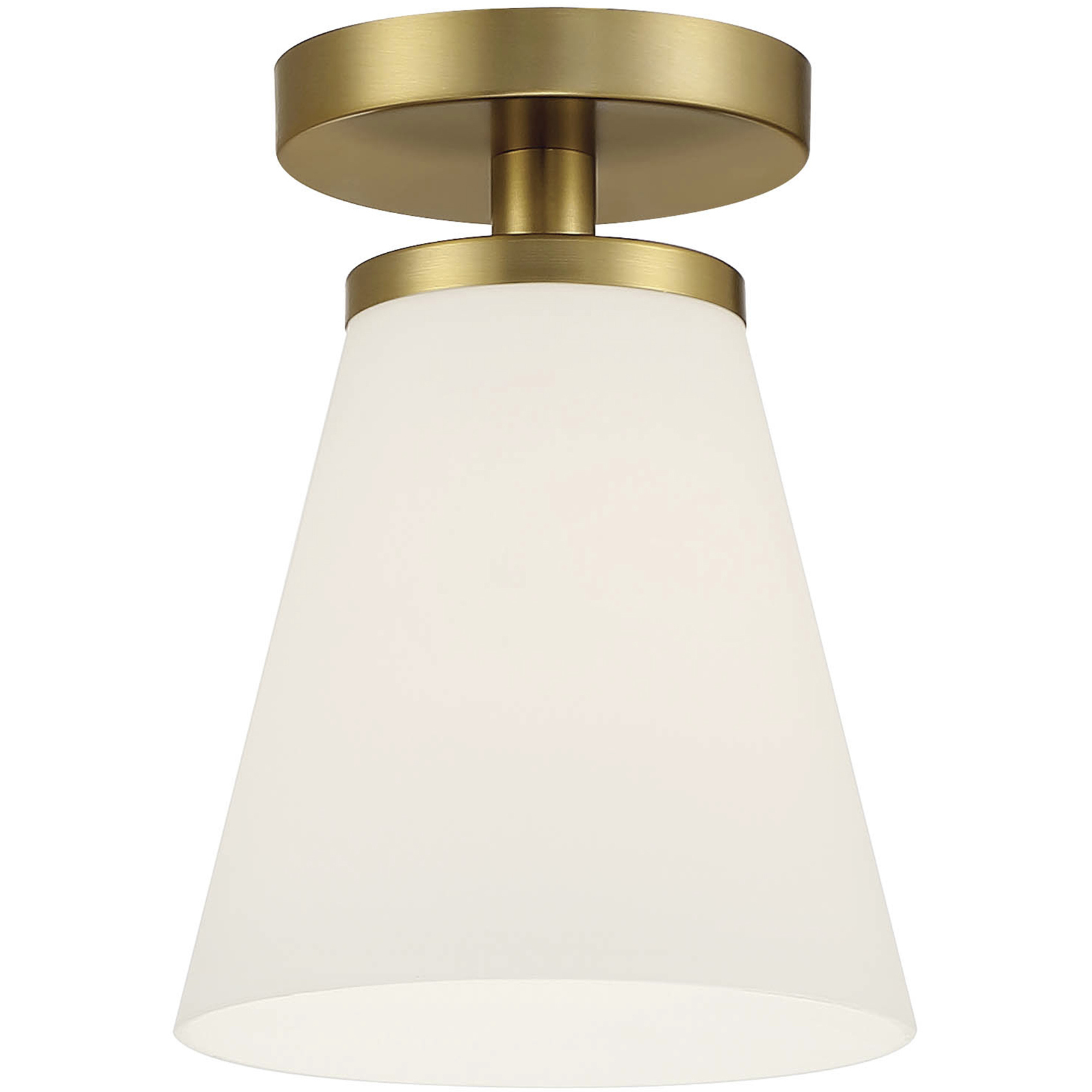 Palmyra 1 Light 7 inch Brushed Gold Semi-Flush Ceiling Light