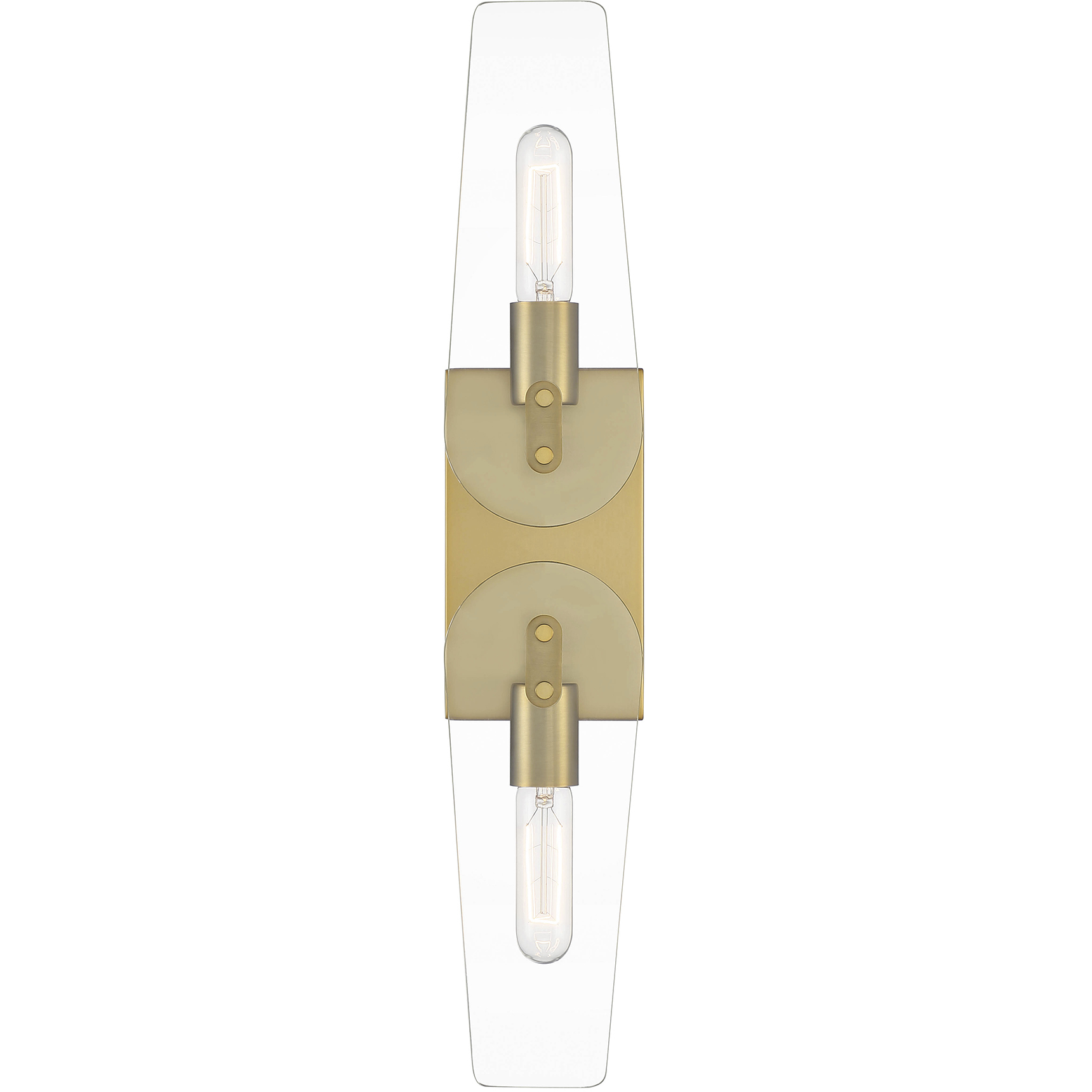 Bergen Beach 2 Light 5 inch Brushed Gold Wall Sconce Wall Light