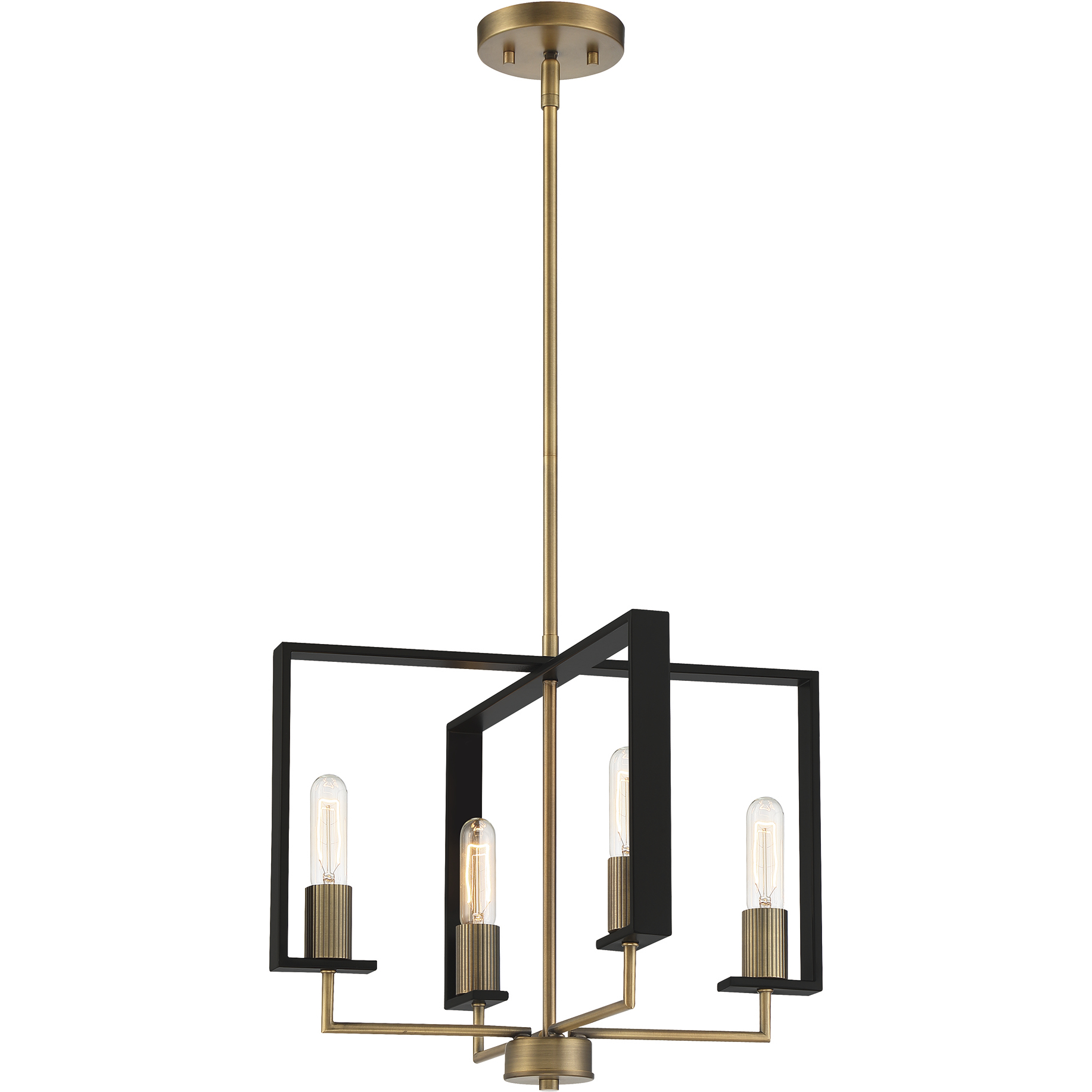 Chicago PM 4 Light 18 inch Old Satin Brass Chandelier Ceiling Light
