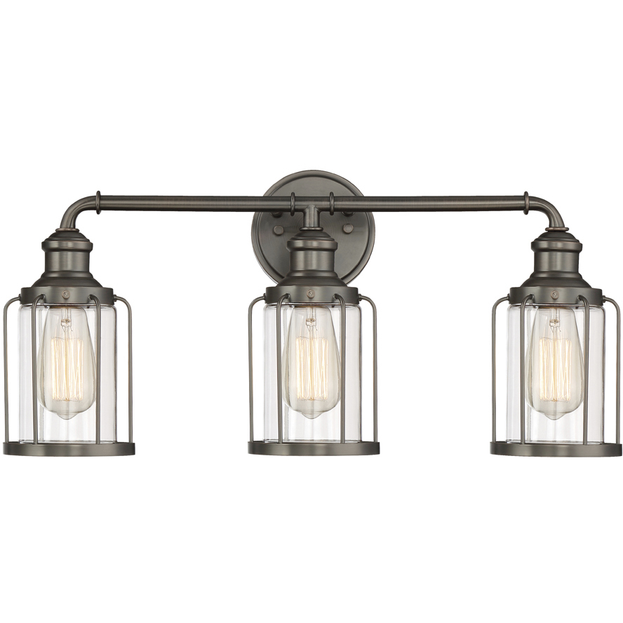 Anson 3 Light 24 inch Satin Copper Bronze Bath Bar Wall Light