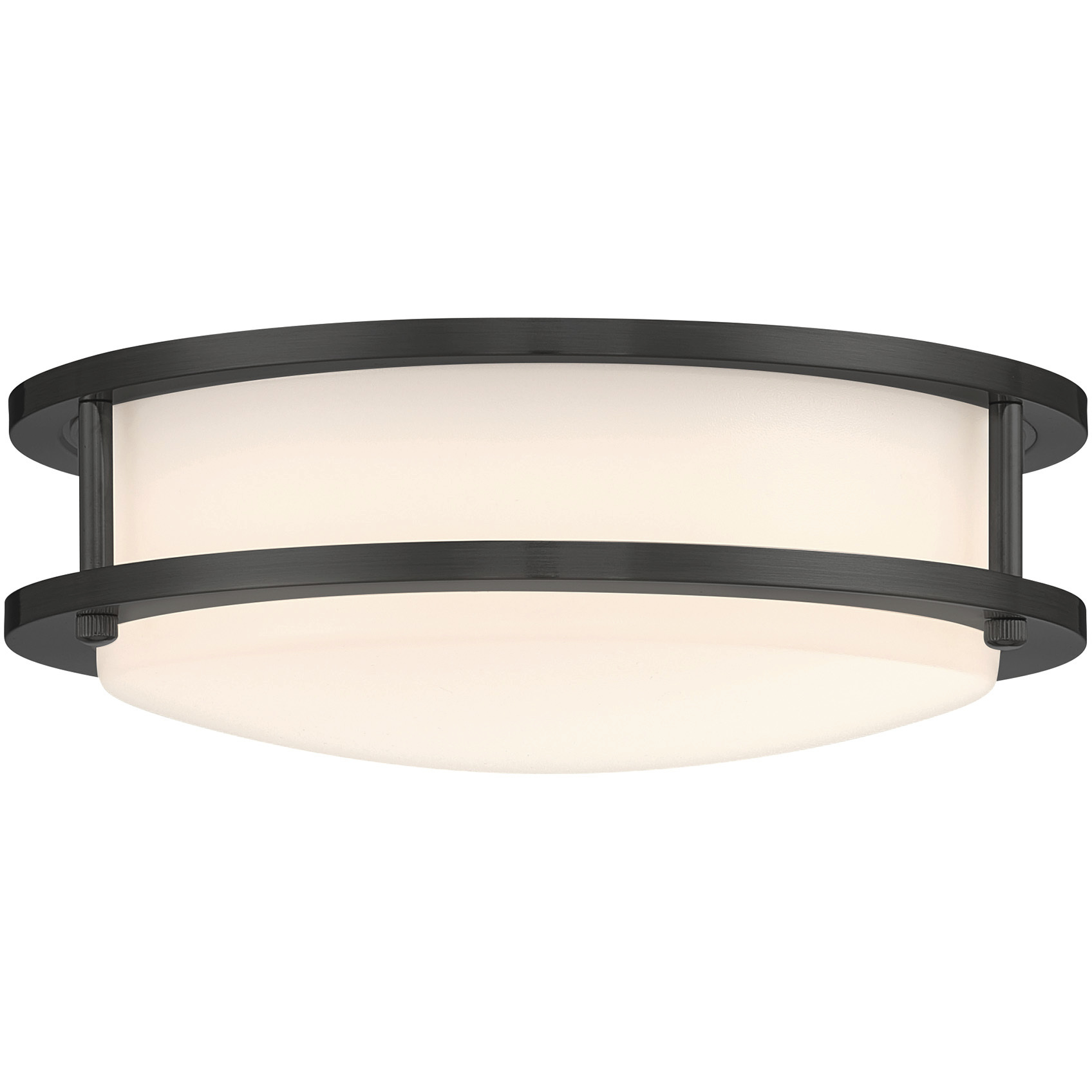 DC Series 1 Light 12 inch Matte Black Flush Mount Ceiling Light