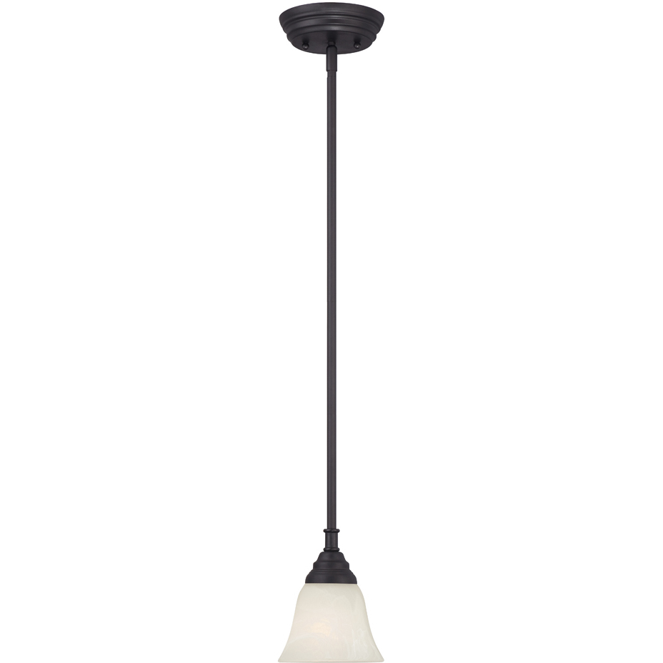 Kendall 1 Light 5 inch Oil Rubbed Bronze Mini Pendant Ceiling Light in Frosted