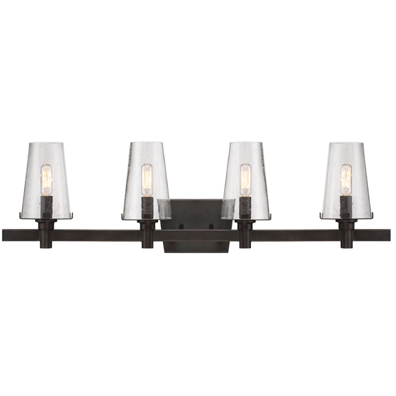 Hyde Park 4 Light 32 inch Vintage Bronze Bath Light Wall Light