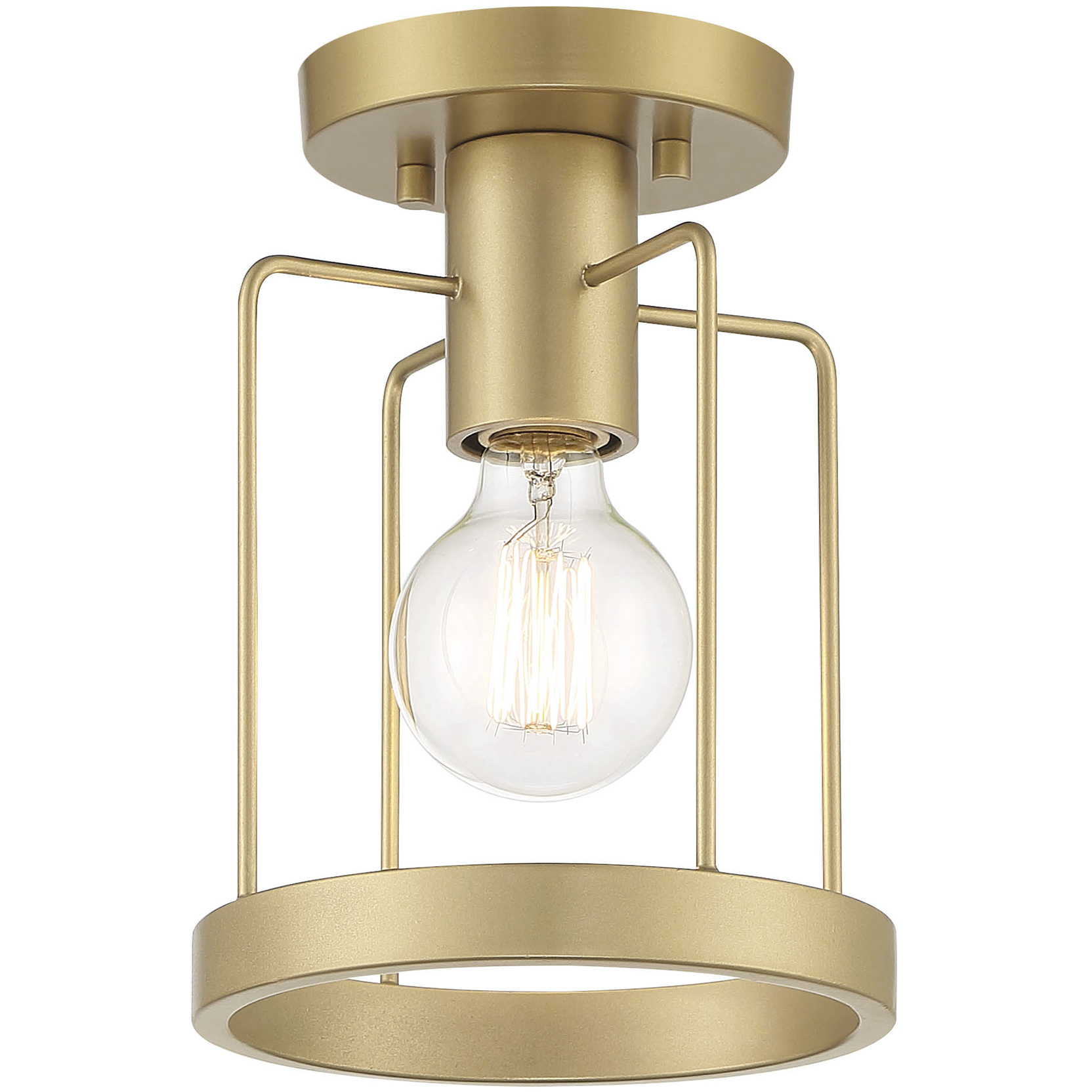 Tafo 1 Light 7 inch Golden Mist Semi-Flush Ceiling Light