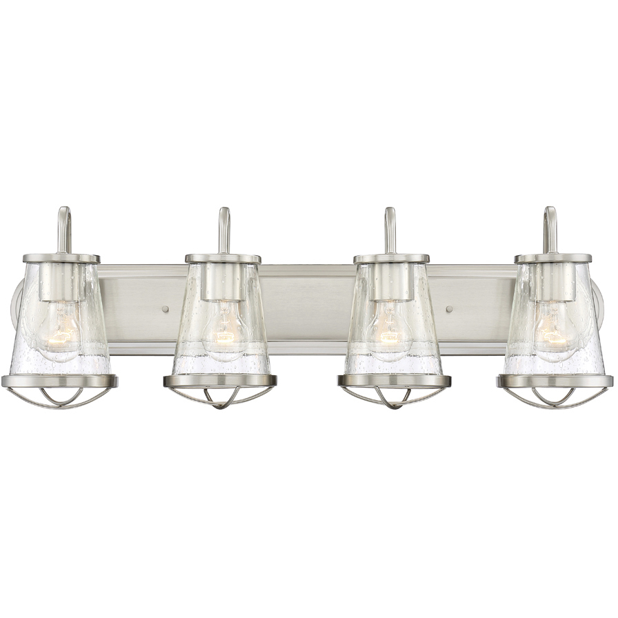 Darby 4 Light 30 inch Satin Platinum Bath Bar Wall Light