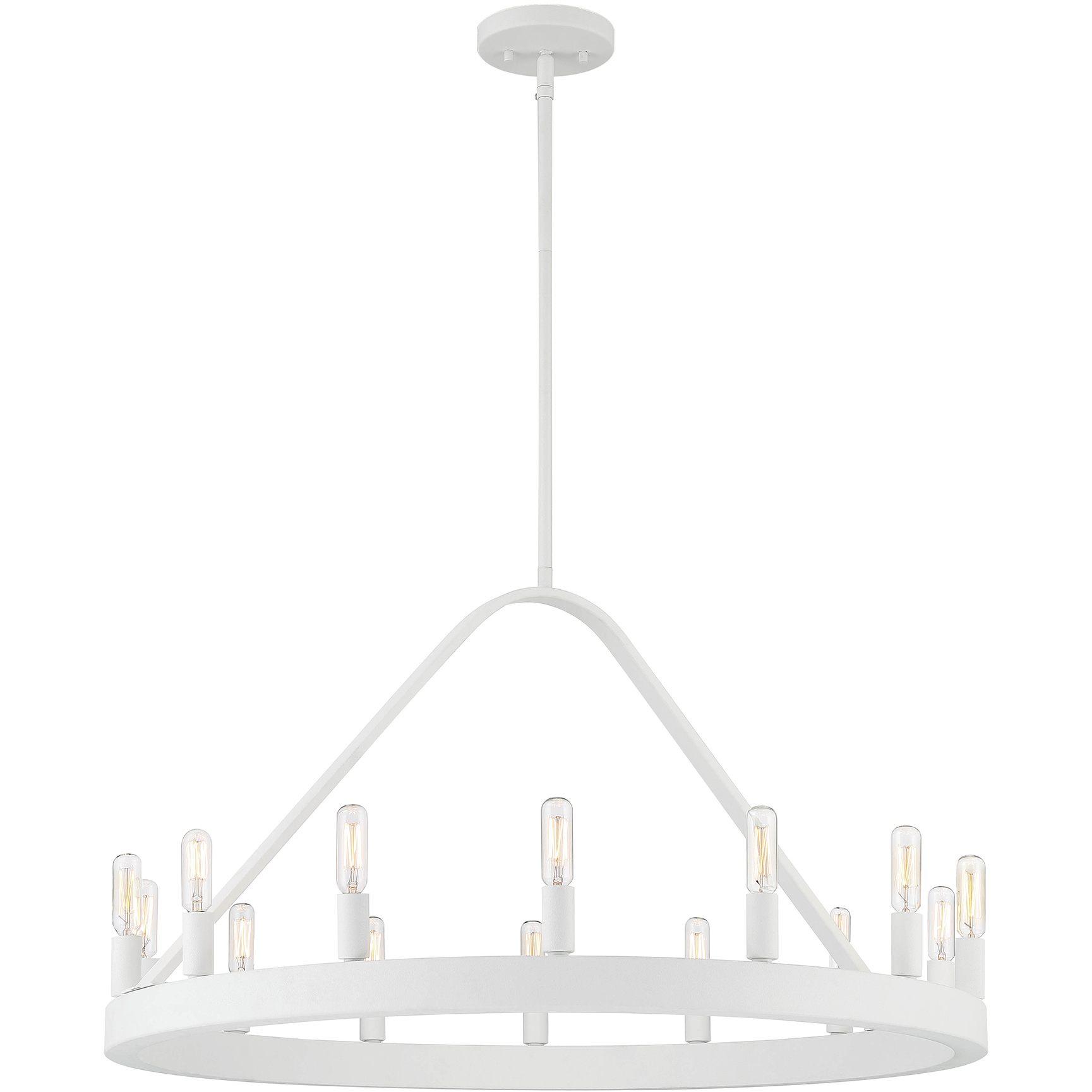 Carousel 14 Light 30.25 inch Matte White Chandelier Ceiling Light