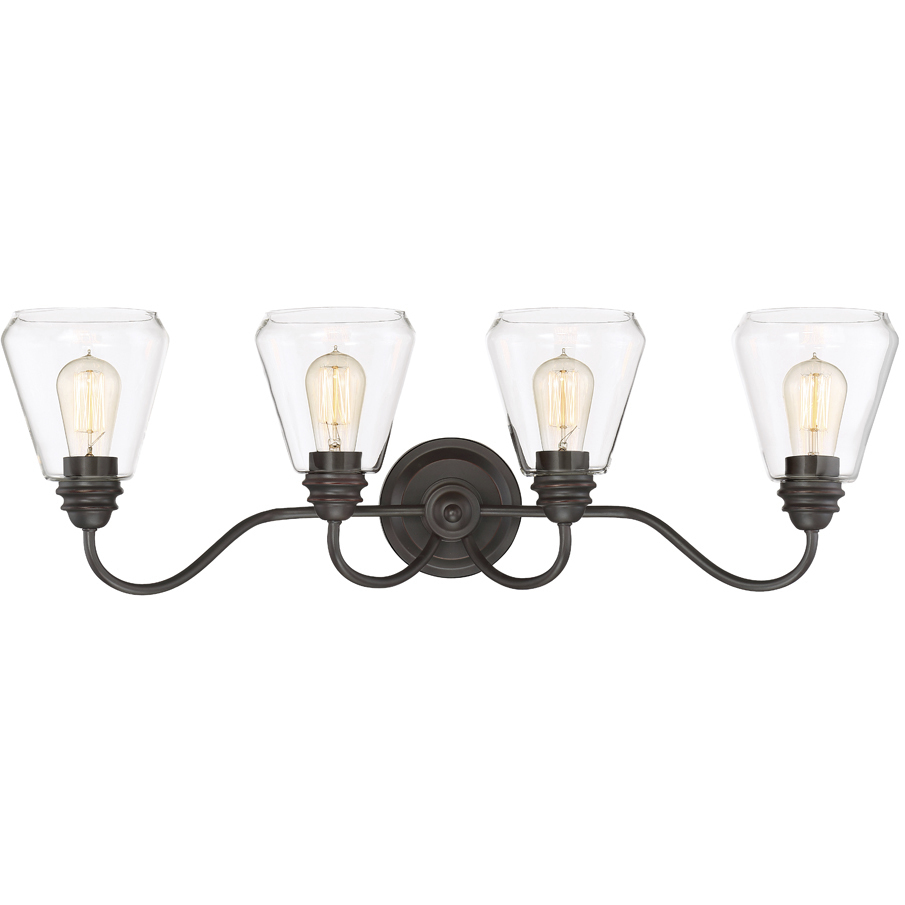 Foundry 4 Light 33 inch Satin Bronze Bath Light Wall Light