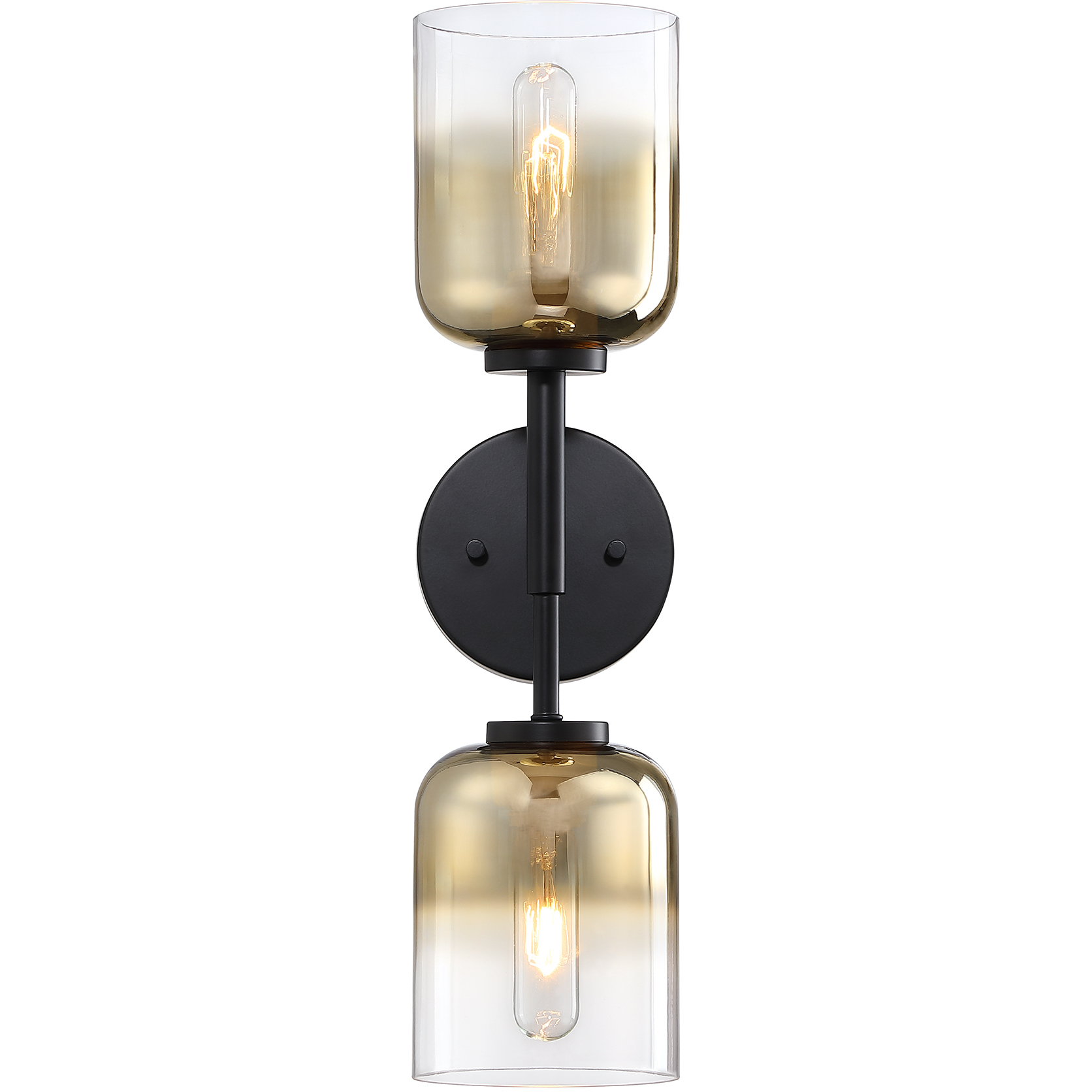 2 light wall sconce black on sale