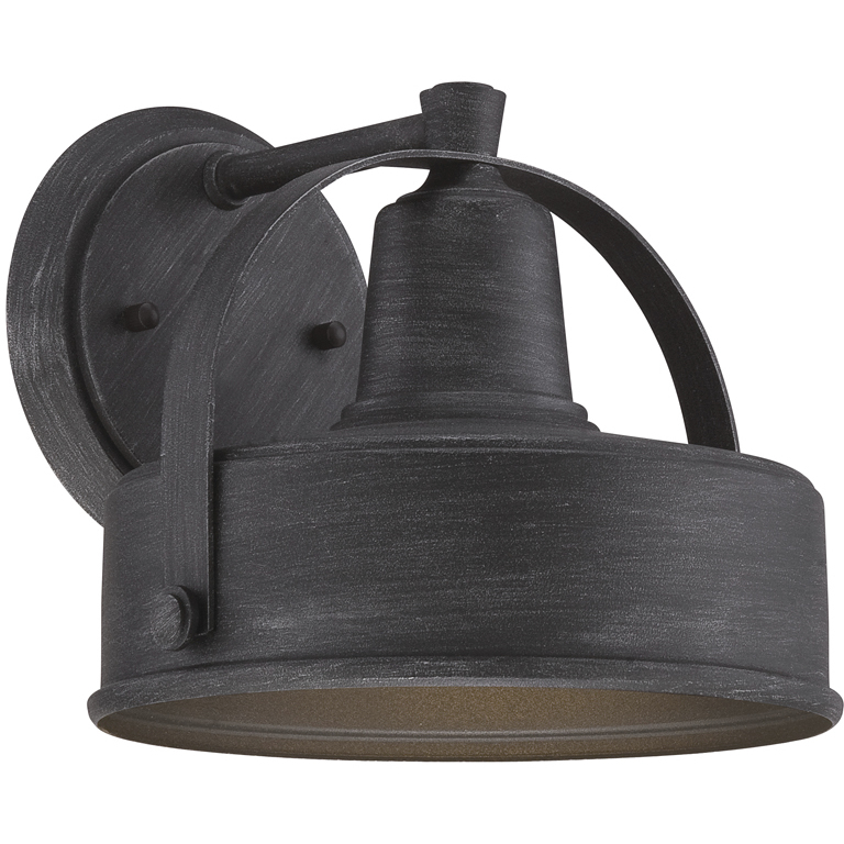 Portland 1 Light 8 inch Weathered Pewter Outdoor Wall Lantern