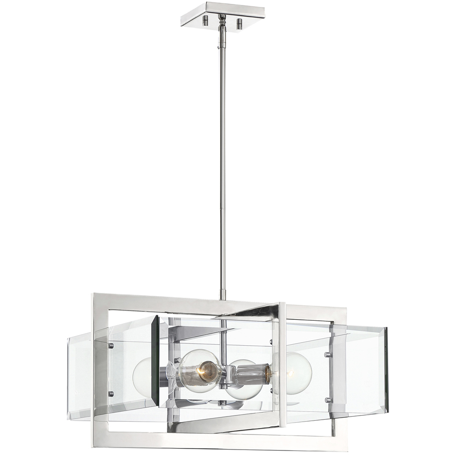 Ethan 4 Light 20.75 inch Polished Nickel Pendant Ceiling Light