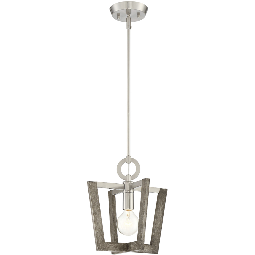 Westend 1 Light 12 inch Satin Platinum Mini Pendant Ceiling Light