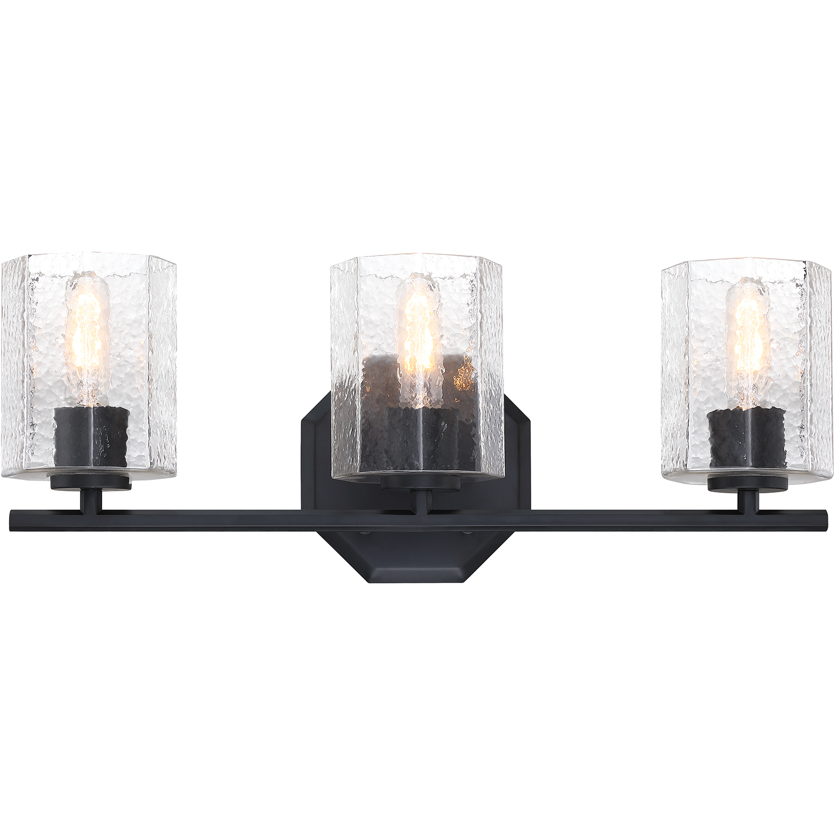 Haven 3 Light 24 inch Matte Black Vanity Light Wall Light