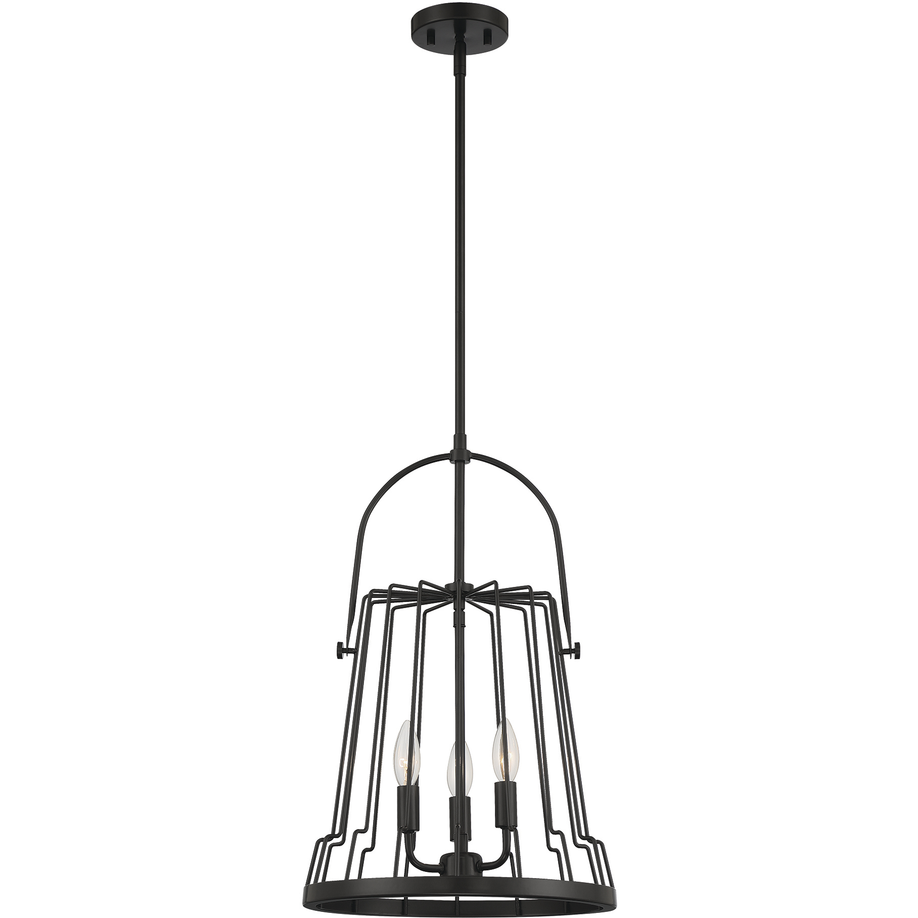 Alba 3 Light 14 inch Matte Black Pendant Ceiling Light