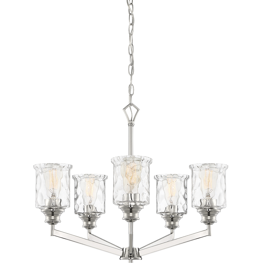Drake 5 Light 25 inch Polished Nickel Chandelier Ceiling Light